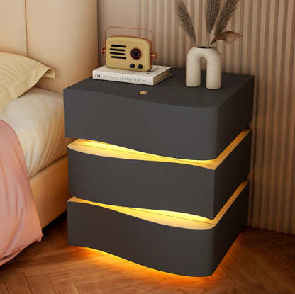 Minimalist Ambiance Light Wood Nightstand — 2 / Khaki