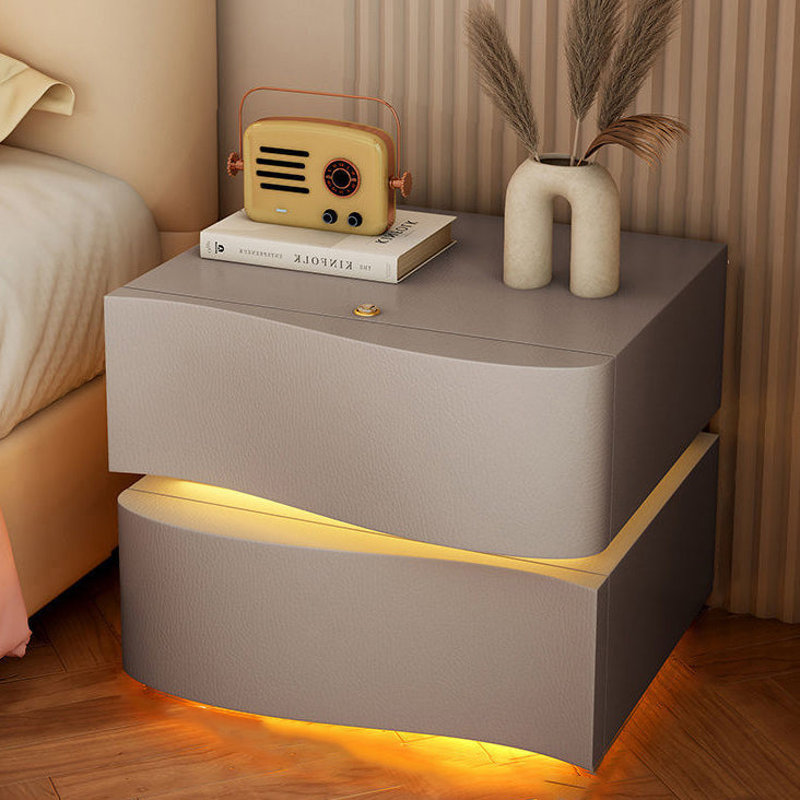 Minimalist Ambiance Light Wood Nightstand — 3 / Dark Gray