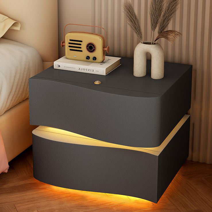 Minimalist Ambiance Light Wood Nightstand — 2 / Light Gray