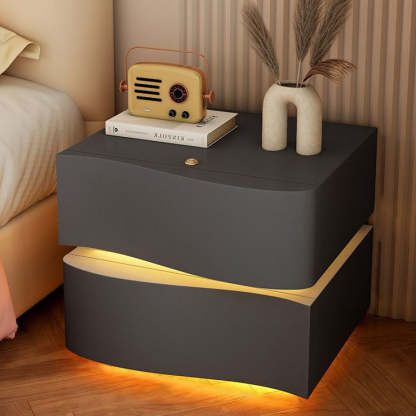 Minimalist Ambiance Light Wood Nightstand — 2 / Light Gray