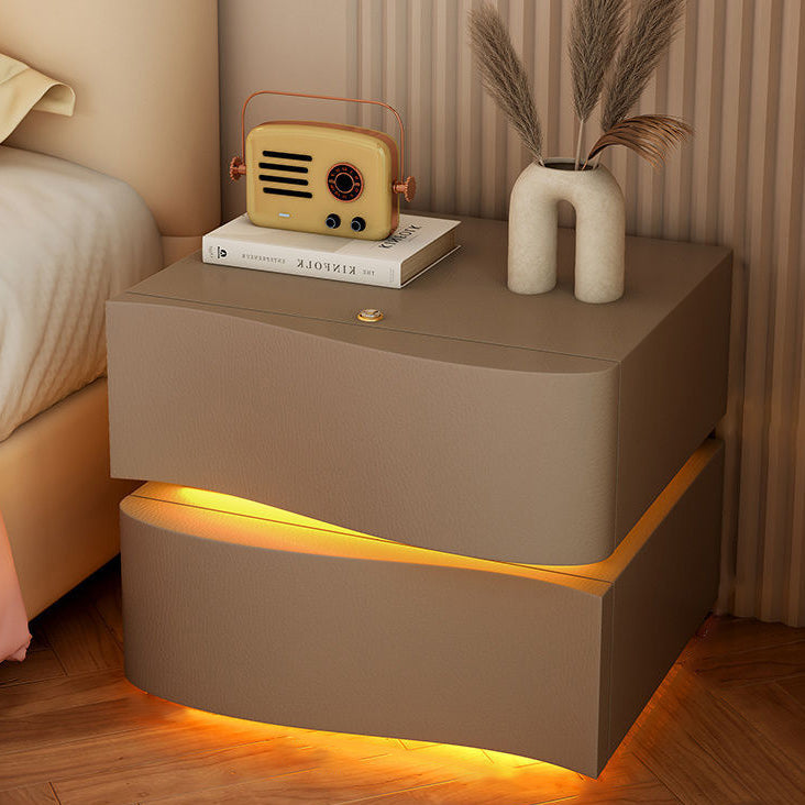 Minimalist Ambiance Light Wood Nightstand — 2 / Milky Coffee Color