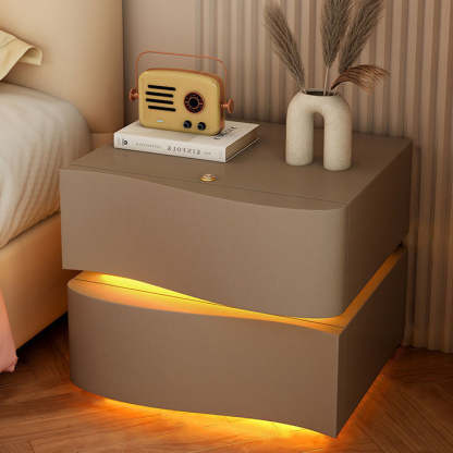 Minimalist Ambiance Light Wood Nightstand — 2 / Milky Coffee Color