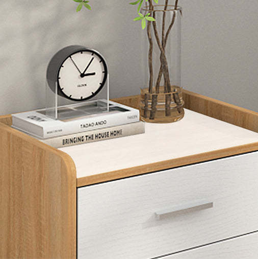 Minimalist Solid Wood 2-Drawer Nightstand