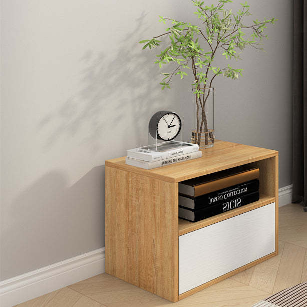 Minimalist Solid Wood 2-Drawer Nightstand