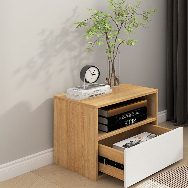 Minimalist Solid Wood 2-Drawer Nightstand