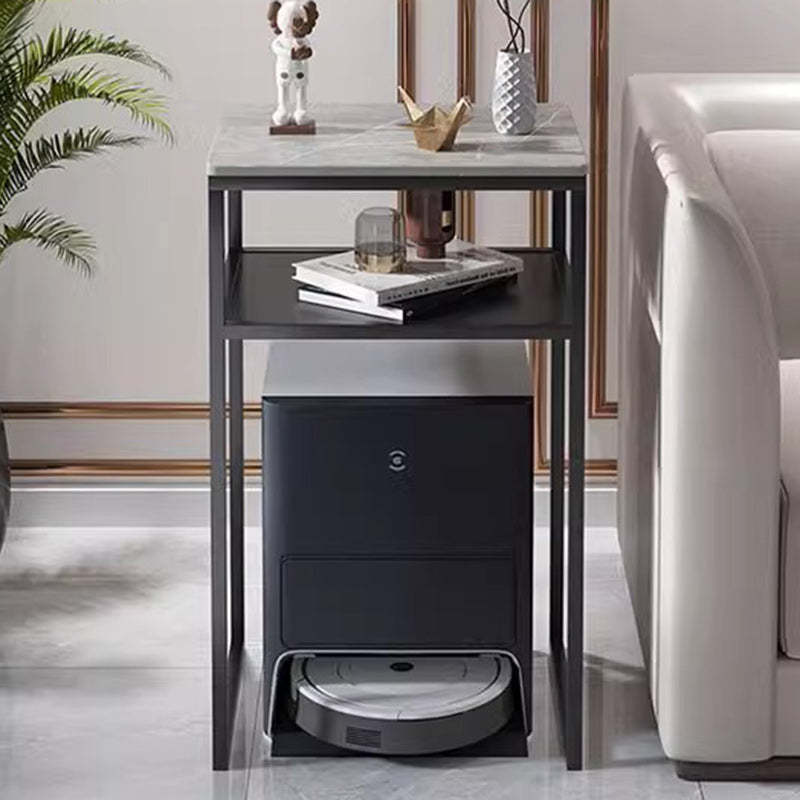 Luxury Metal Rock Slab End Table