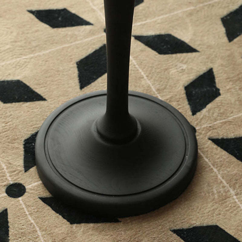 Vintage Round Lace Wood End Table