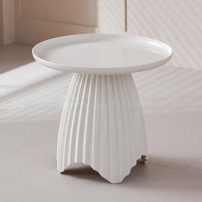 Scandinavian Lace Base Plastic End Table