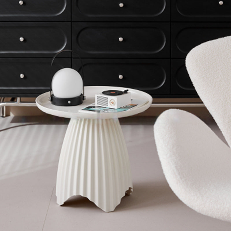 Scandinavian Lace Base Plastic End Table