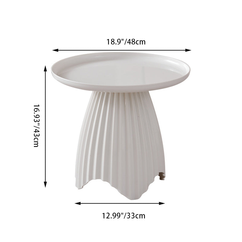 Scandinavian Lace Base Plastic End Table