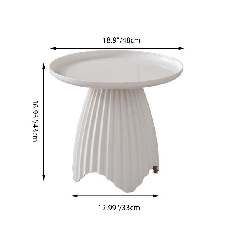 Scandinavian Lace Base Plastic End Table
