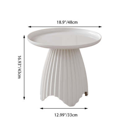 Scandinavian Lace Base Plastic End Table