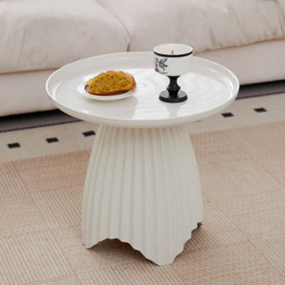 Scandinavian Lace Base Plastic End Table