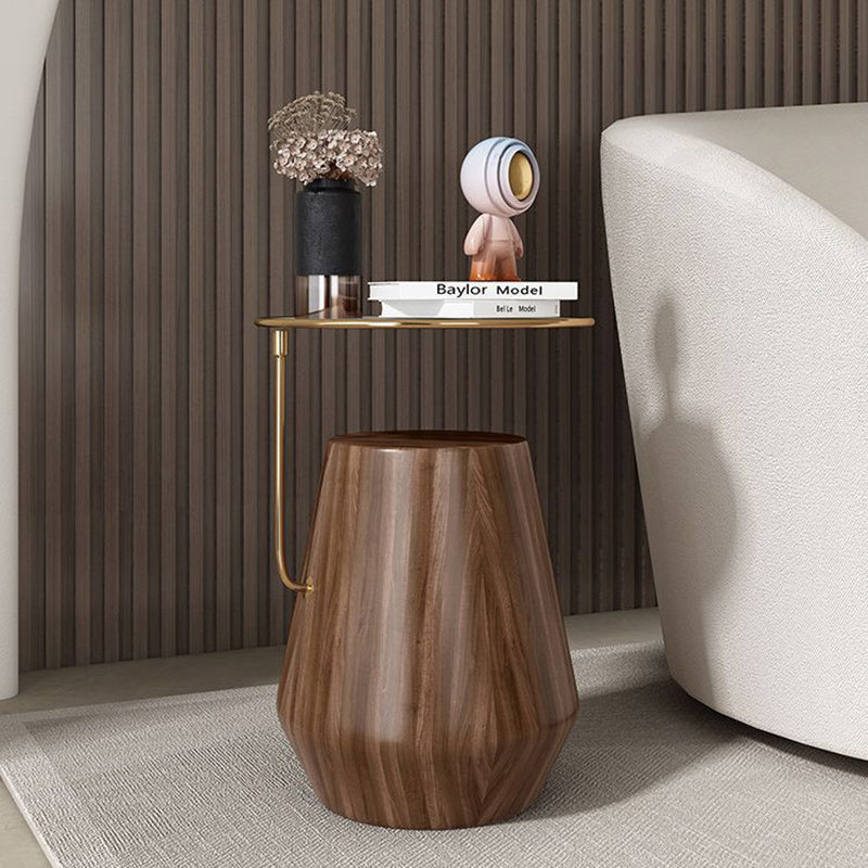 Stainless Steel Marble Wood Coffee Table