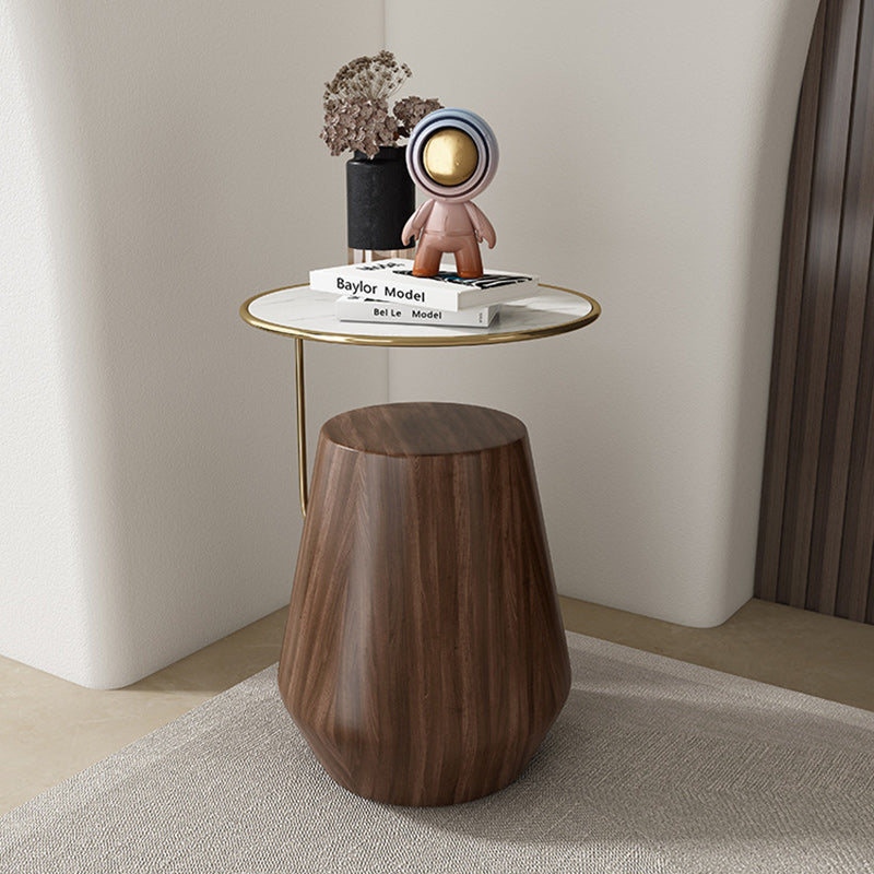Stainless Steel Marble Wood Coffee Table