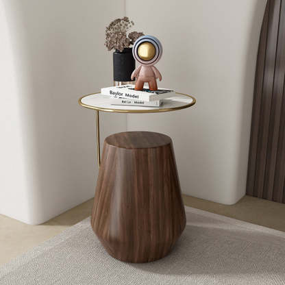Stainless Steel Marble Wood Coffee Table