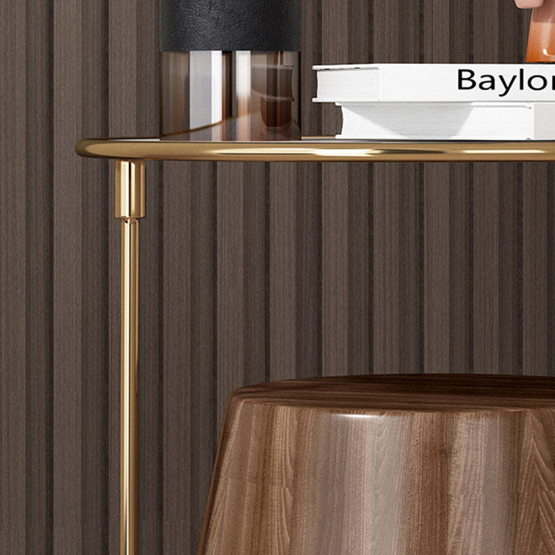 Stainless Steel Marble Wood Coffee Table