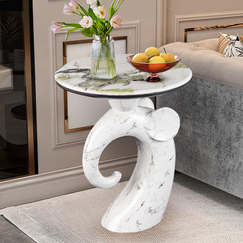 Art Deco Elephant Resin Hypercrystalline Rock Coffee Table