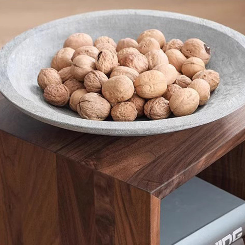 Minimalist Rotatable Wood Iron End Table