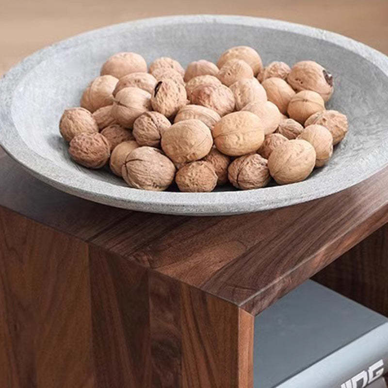 Minimalist Rotatable Wood Iron End Table