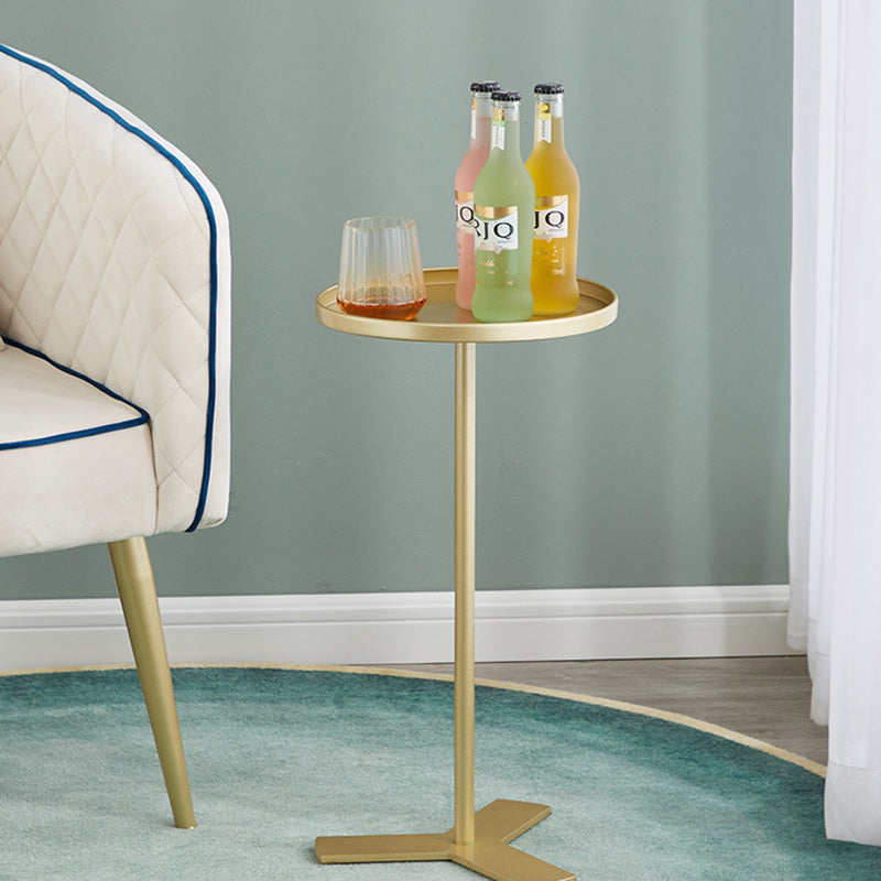 Scandinavian Triangle Iron Side Table — Gold