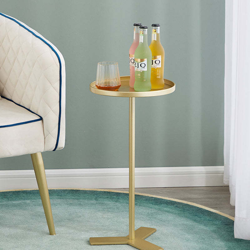 Scandinavian Triangle Iron Side Table — Gold