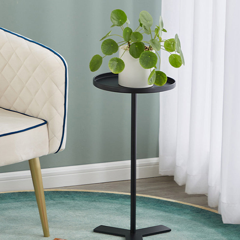 Scandinavian Triangle Iron Side Table — Black