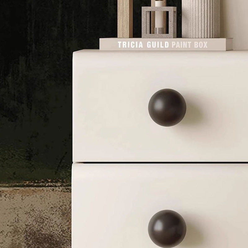 Minimalist Cream Wood-Look Wood Nightstand 2-Drawer