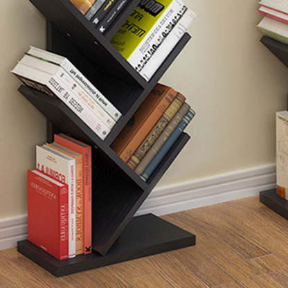Contemporary Tree Wood Bookshelf — 9 / Black
