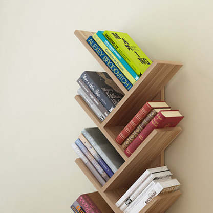 Contemporary Tree Wood Bookshelf — 9 / White