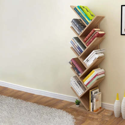 Contemporary Tree Wood Bookshelf