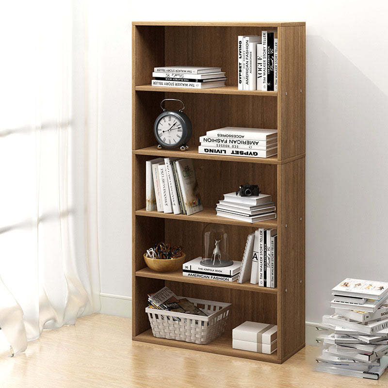 Minimalist Rectangular Wood Bookshelf 2-5 Tier