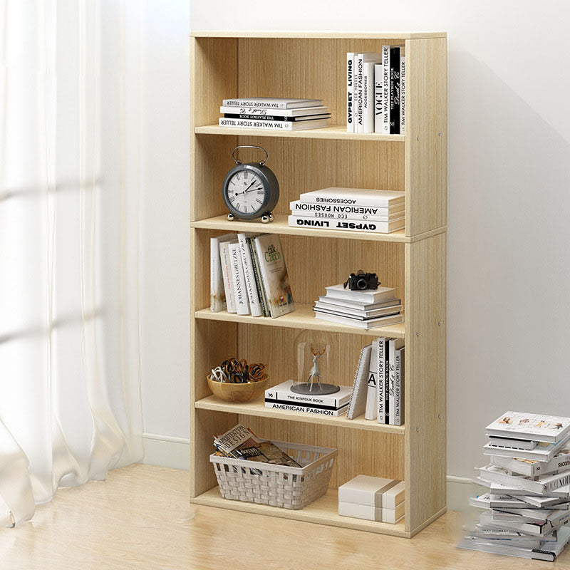 Minimalist Rectangular Wood Bookshelf 2-5 Tier