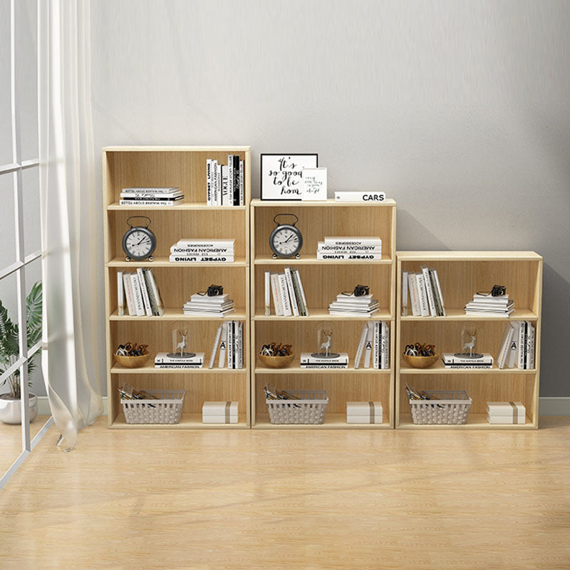 Minimalist Rectangular Wood Bookshelf 2-5 Tier