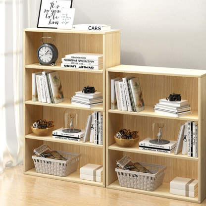 Minimalist Rectangular Wood Bookshelf 2-5 Tier — 2 / Original Wild Oak