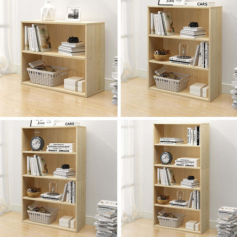 Minimalist Rectangular Wood Bookshelf 2-5 Tier
