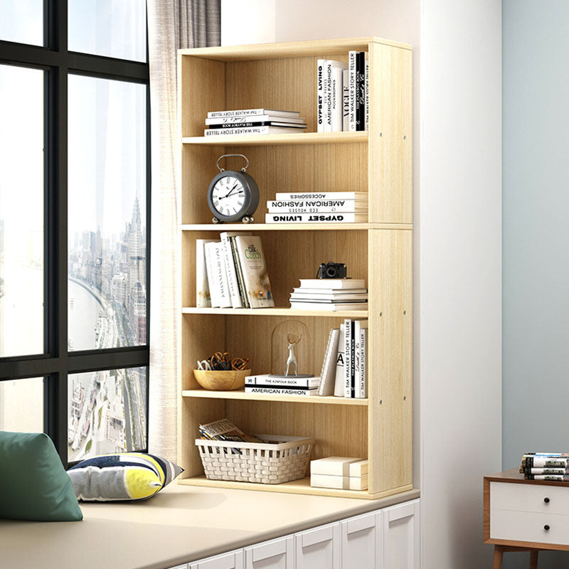 Minimalist Rectangular Wood Bookshelf 2-5 Tier