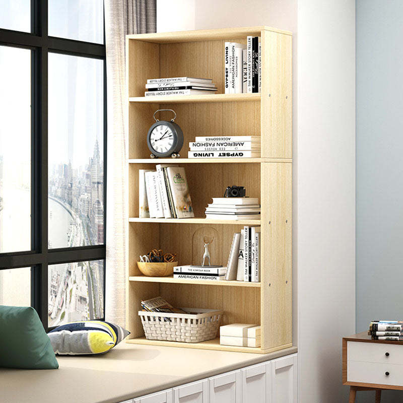 Minimalist Rectangular Wood Bookshelf 2-5 Tier