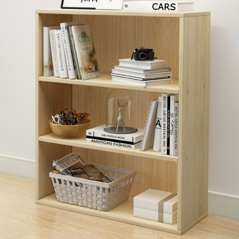 Minimalist Rectangular Wood Bookshelf 2-5 Tier — 2 / White Oak Color