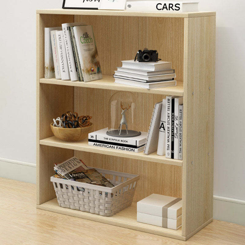 Minimalist Rectangular Wood Bookshelf 2-5 Tier — 2 / White Oak Color