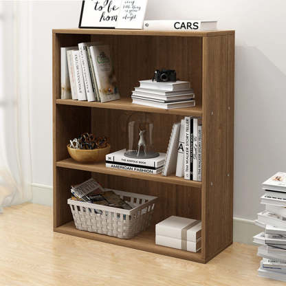 Minimalist Rectangular Wood Bookshelf 2-5 Tier