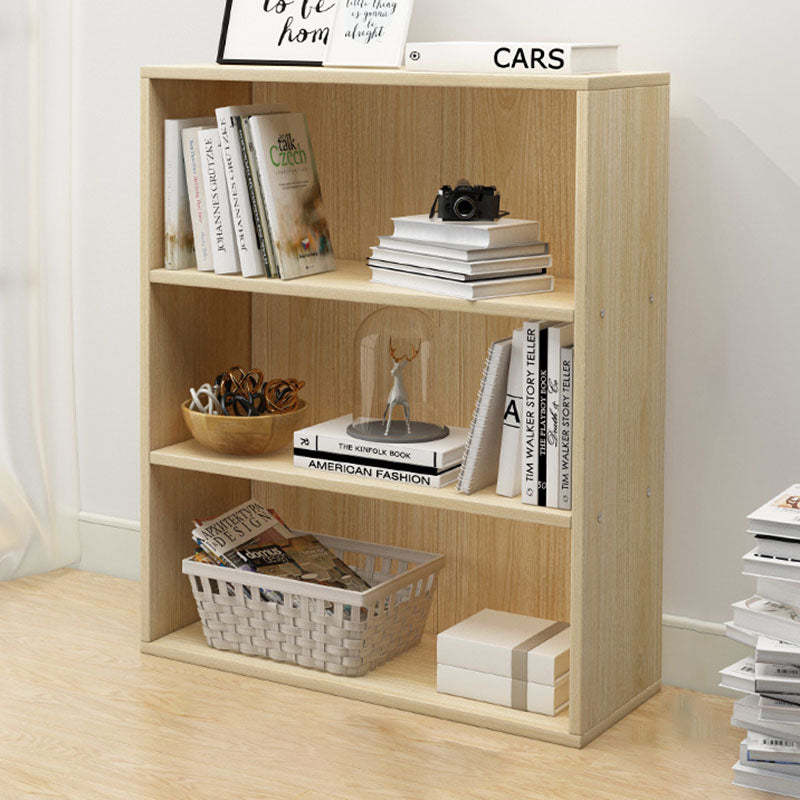 Minimalist Rectangular Wood Bookshelf 2-5 Tier — 5 / White Oak Color