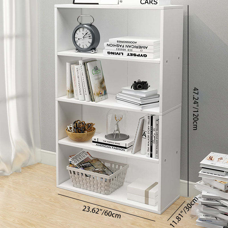 Minimalist Rectangular Wood Bookshelf 2-5 Tier — 3 / Original Wild Oak