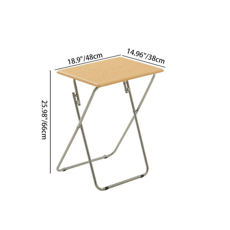 Minimalist Foldable Density Steel Side Table — Brown