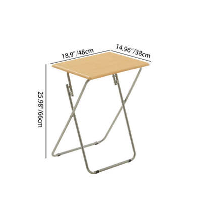 Minimalist Foldable Density Steel Side Table — Brown