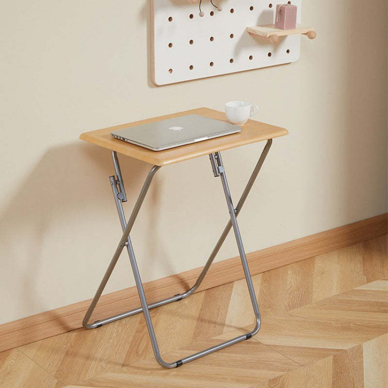 Minimalist Foldable Density Steel Side Table — Black