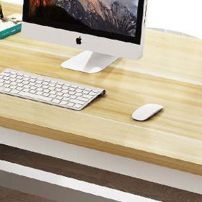 Minimalist Grain Plate Steel Desk — Black Board + Black Leg