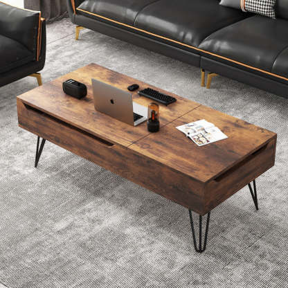Liftable Wood Storage Coffee Table