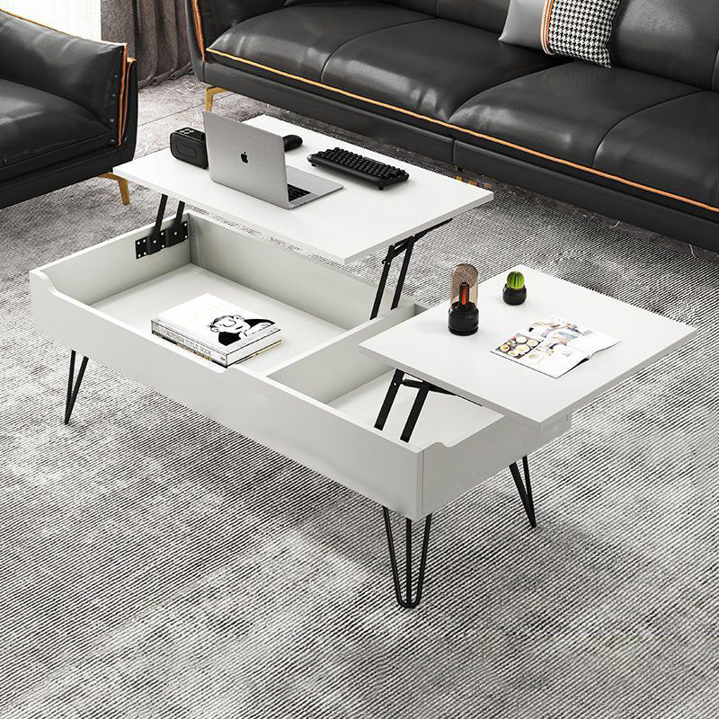 Liftable Wood Storage Coffee Table — Antique Wood Color