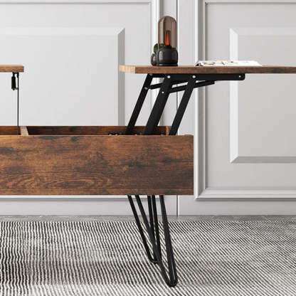 Liftable Wood Storage Coffee Table